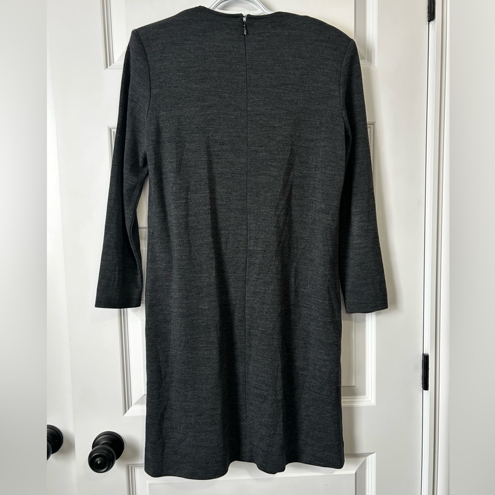 Bergdorf Goodman Wool Vintage Long Sleeve Sheath Dress - Picture 4 of 12